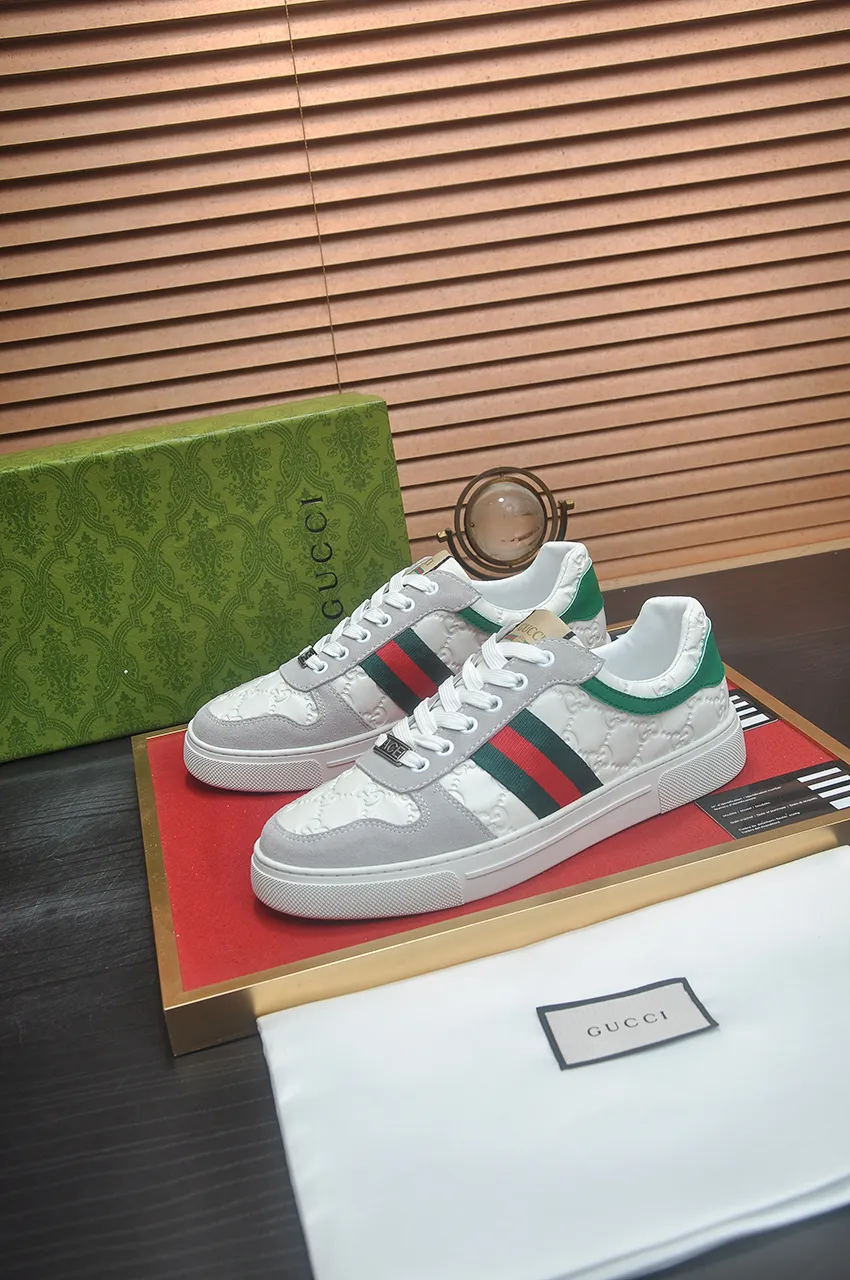 Men's men's shoes💰440💶[GUCCI] official website 1:1 men's sports shoes are now on the market. They are made of original fabric + water-dyed sheepskin lining, plus the official website original 1:1 comfortable outsole. Fashionable and versatile, super comfortable and breathable. Standard shoe size 38/45 (custom-made size 45 is non-refundable)